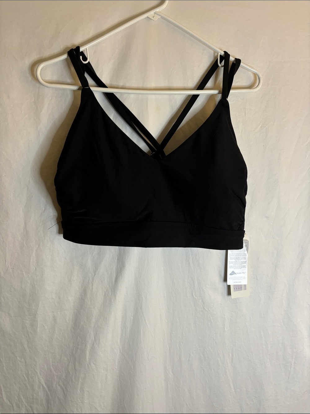Calia Black Double-Strap Bikini Top